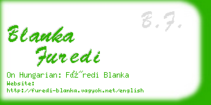 blanka furedi business card